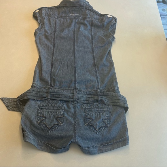 DKNY  Belted Denim Blue Romper, Size 28 - Picture 11 of 15
